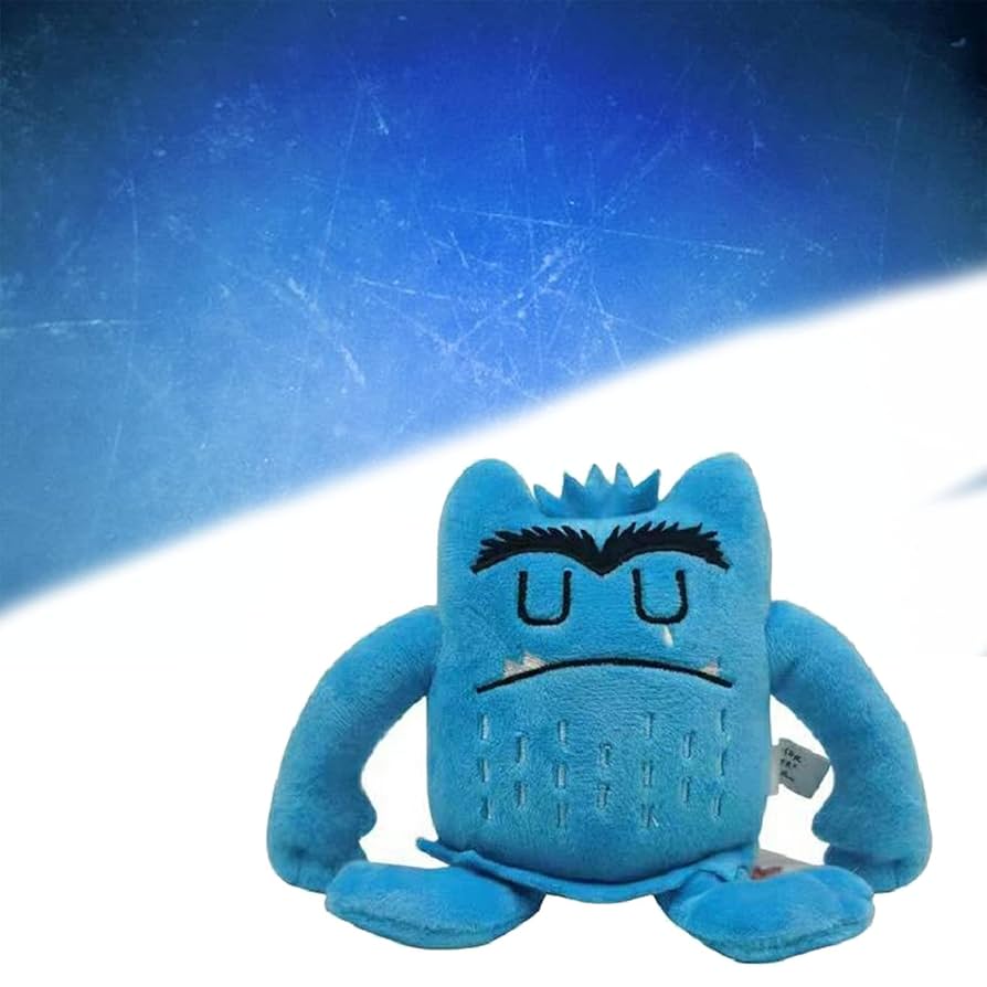 青色モンスターぬいぐるみ